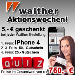 Walther Aktionswochen bei AllesRahmen: iPhone 4 gewinnen Walther Aktionswochen bei AllesRahmen: iPhone 4 gewinnen