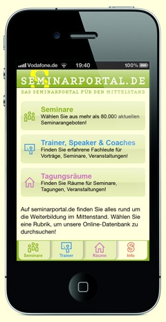 Neue App von Seminarportal.de mit mehr als 80.000 Weiterbildungsveranstaltungen kostenlos verfügbar Neue App von Seminarportal.de mit mehr als 80.000 Weiterbildungsveranstaltungen kostenlos verfügbar