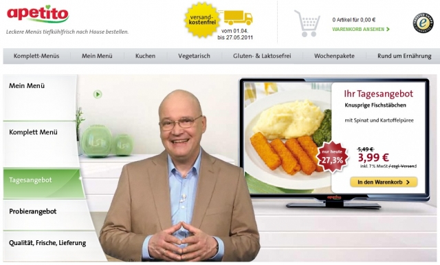 apetito AG vermarktet Menüs online per Video-Interface apetito AG vermarktet Menüs online per Video-Interface
