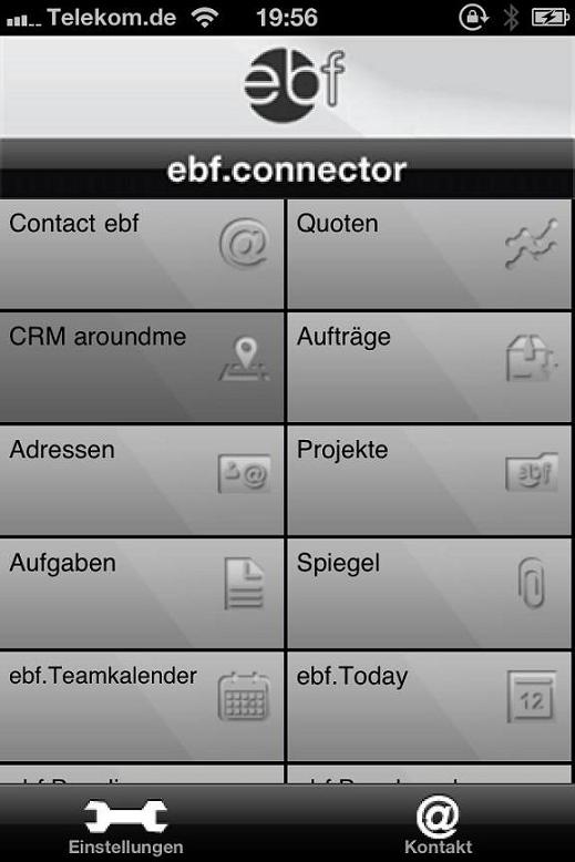 ebf.connector 6 auf dem iPhone ebf.connector 6 auf dem iPhone