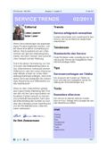 Newsletter SERVICE TRENDS 022011 Newsletter SERVICE TRENDS 022011