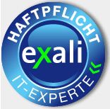 Das Berufshaftpflicht-Siegel von exali einbinden und in Sachen Eigenmarketing punkten. Das Berufshaftpflicht-Siegel von exali einbinden und in Sachen Eigenmarketing punkten.