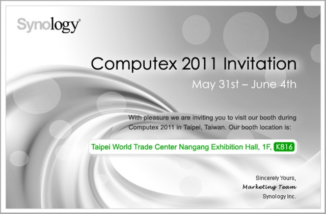 Synology lädt zur Computex 2011