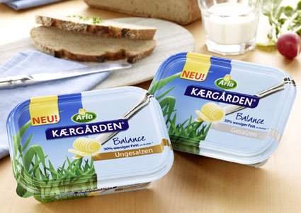Arla Kærgården Balance verwöhnt in gesalzener und ungesalzener Variante. Arla Kærgården Balance verwöhnt in gesalzener und ungesalzener Variante.