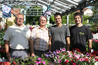 Die Familie im Betrieb: Winfried Menger, Karl Menger, Markus Menger und Thomas Menger (v.l.n.r.)