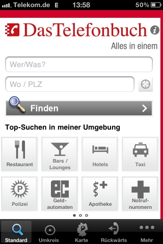 Umfassendes Update für iPhone- und iPad-App von Das Telefonbuch Umfassendes Update für iPhone- und iPad-App von Das Telefonbuch