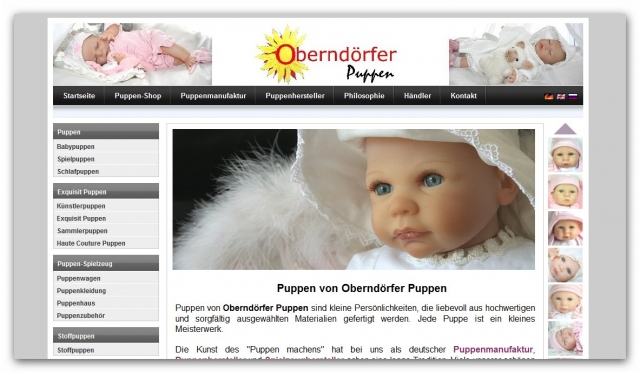 Puppenwagen und Puppen - Handarbeit aus der Oberndörfer Puppenmanufaktur