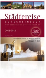 3. Ausgabe vom Städtereise-Gutscheinbuch jetzt mit 21 exklusiven Hotels! 3. Ausgabe vom Städtereise-Gutscheinbuch jetzt mit 21 exklusiven Hotels!