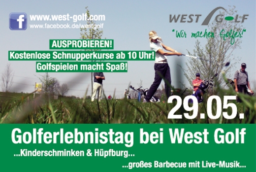 Golferlebnistag bei West Golf - kostenlos Schnuppern, Barbecue und Live-Musik Golferlebnistag bei West Golf - kostenlos Schnuppern, Barbecue und Live-Musik