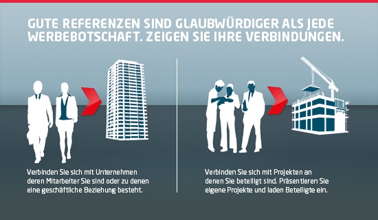 Gute Referenzen sind glaubwürdiger als jede Werbebotschaft - Zeigen Sie Ihre Verbindungen und damit Gute Referenzen sind glaubwürdiger als jede Werbebotschaft - Zeigen Sie Ihre Verbindungen und damit