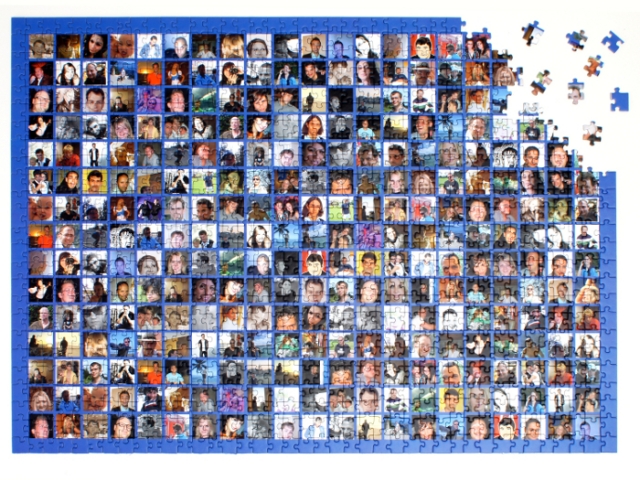 Facebook-Kontakte als echtes Puzzle bestellen Facebook-Kontakte als echtes Puzzle bestellen