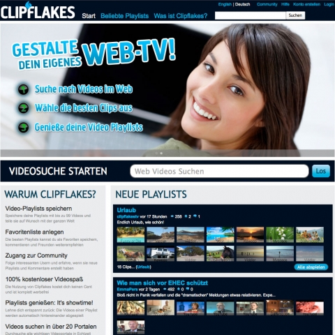 clipflakes.tv startet internationale Ausrichtung mit Relaunch der Website clipflakes.tv startet internationale Ausrichtung mit Relaunch der Website