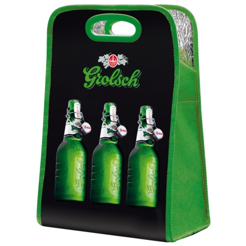 Eiskalter Vorteil für coole Köpfe: GROLSCH bietet stylische Kühltasche als Kastenzugabe am POS Eiskalter Vorteil für coole Köpfe: GROLSCH bietet stylische Kühltasche als Kastenzugabe am POS