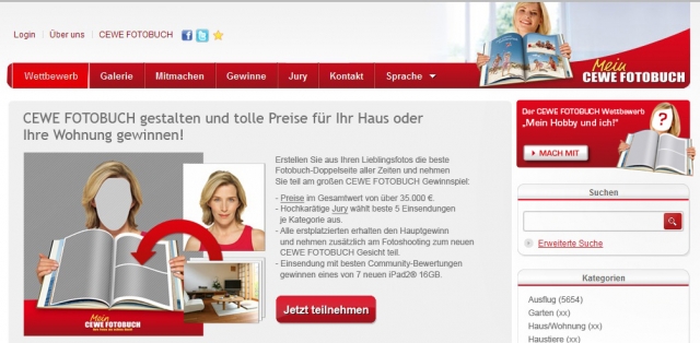 Start des Online-Wettbewerbs Start des Online-Wettbewerbs