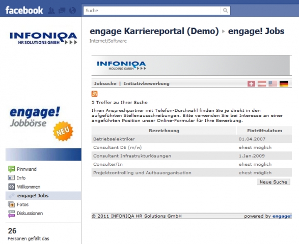 Infoniqa: Neue Funktionen für engage! HR-Portal Infoniqa: Neue Funktionen für engage! HR-Portal