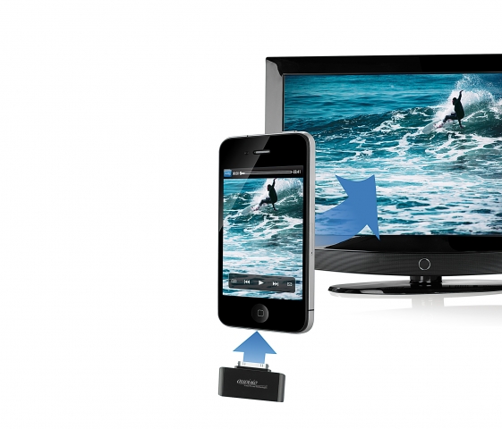 auvisio HDMI-Video-Adapter 1080p für iPhone&iPad am LCD-TV/ Beamer auvisio HDMI-Video-Adapter 1080p für iPhone&iPad am LCD-TV/ Beamer