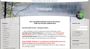 Klimaneutrale Druckerei Printzipia mit neuem Shopsystem Klimaneutrale Druckerei Printzipia mit neuem Shopsystem