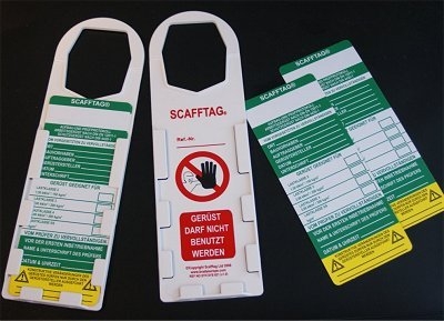 Tagout: Absicherung von Gerüsten, Leitern, Maschinen, Anlagen und chemischen Gefahrstoffen