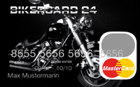 Bikercard24 MasterCard Kreditkartenmotiv Bikercard24 MasterCard Kreditkartenmotiv