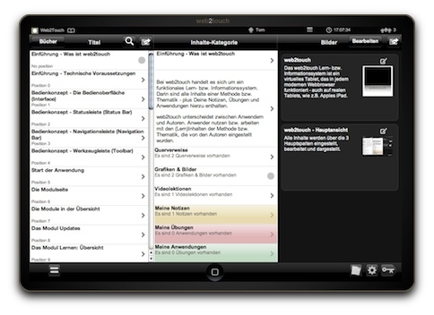 Das erste Touch-Lernsystem für Apple iPad und weitere Tablets: Web2Touch