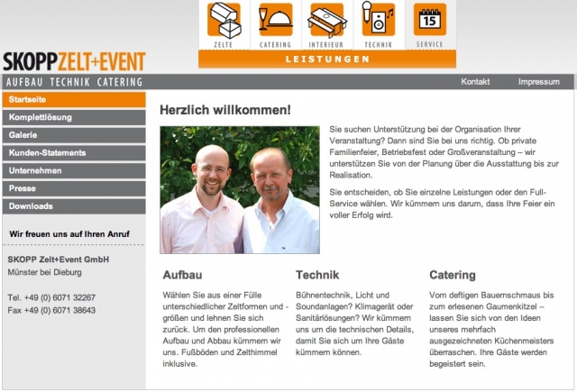 Skopp Zelt+Event präsentiert sich mit neuem Gesicht