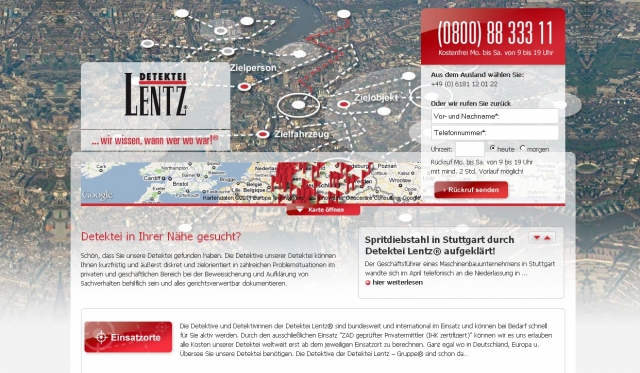Neue Webpräsenz der Detektei Lentz® mit Fallbeispielen aus den Ermittlungsakten Neue Webpräsenz der Detektei Lentz® mit Fallbeispielen aus den Ermittlungsakten