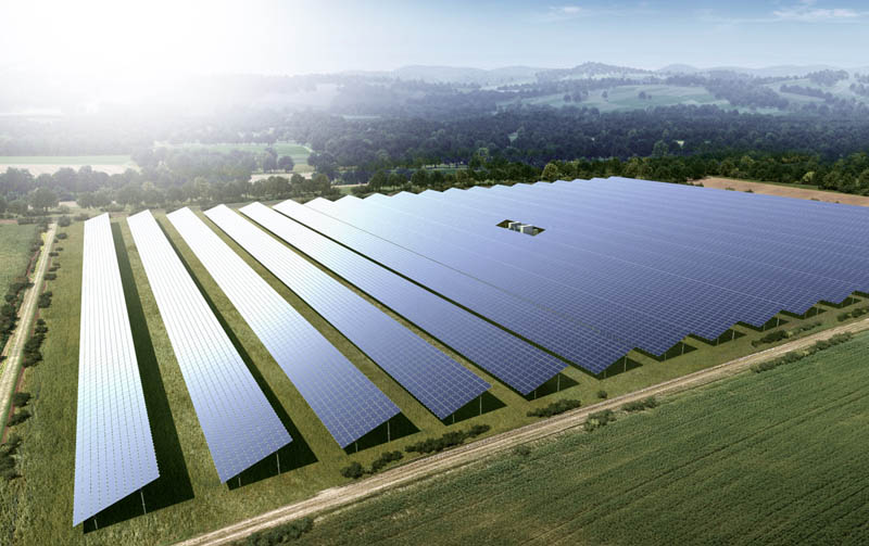 Bildunterschrift: Der neue BELECTRIC 2.0 MegaWattBlock lässt sich beliebig zu einem Freiflächen-Sola