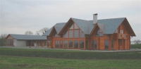 Das Blockhaus im Rohbau Das Blockhaus im Rohbau