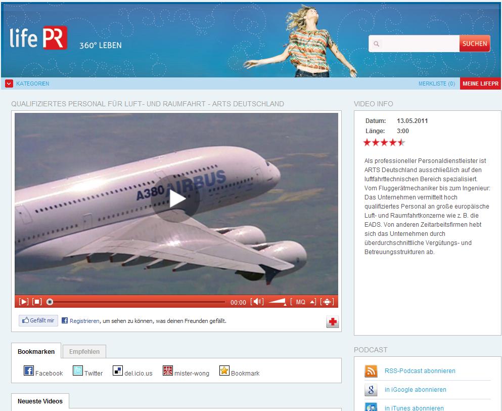 Online-Videotechnologie nun auch in PR-Portalen der UNITED NEWS NETWORK integriert Online-Videotechnologie nun auch in PR-Portalen der UNITED NEWS NETWORK integriert