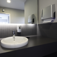 Waschraum mit Spendern von City Clean Waschraum mit Spendern von City Clean