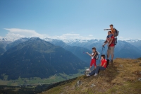 Aussicht bei Familienwanderung 