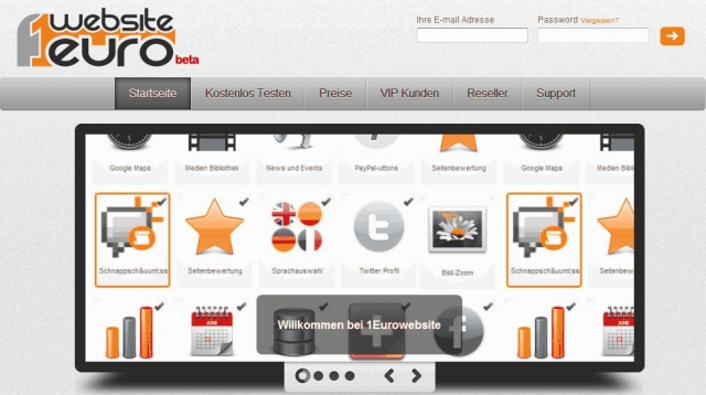 Professionelle Web 2.0 Homepage Baukästen für nur 1 Euro