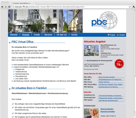 Virtual Office Frankfurt: PBC Pfeiffer Business Center bieten Miete von Büroadressen und Büroservice Virtual Office Frankfurt: PBC Pfeiffer Business Center bieten Miete von Büroadressen und Büroservice