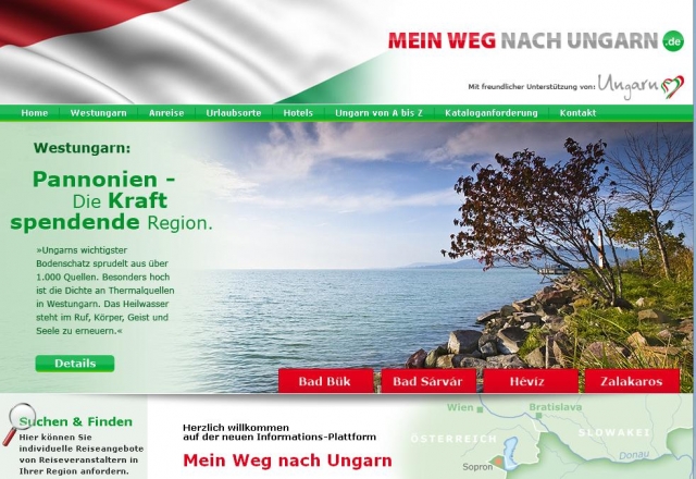 Mein-Weg-nach-Ungarn: Neue Website zur Westungarischen Bäderstraße bündelt Angebote von 70 Reisevera Mein-Weg-nach-Ungarn: Neue Website zur Westungarischen Bäderstraße bündelt Angebote von 70 Reisevera