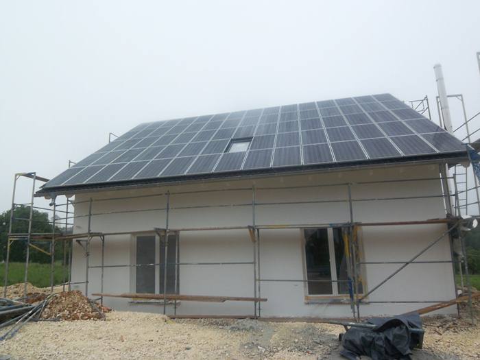 Sonnenhaus in der Bauphase Sonnenhaus in der Bauphase