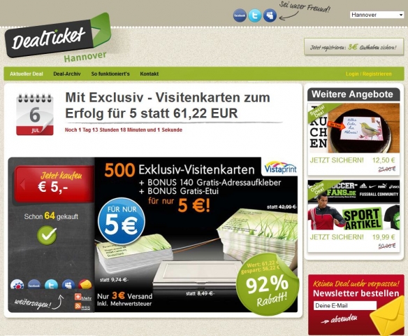 Agenturgruppe UGW beteiligt sich an DealTicket: Coup mit Couponing 2.0 Agenturgruppe UGW beteiligt sich an DealTicket: Coup mit Couponing 2.0
