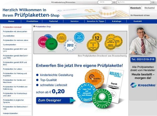 Neuer Designer für Prüfplaketten Neuer Designer für Prüfplaketten