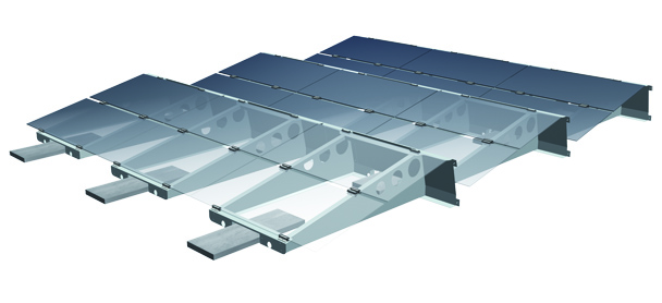 Bildunterschrift: AluLight TF: Montagesystem für Dünnschichtmodule Bildunterschrift: AluLight TF: Montagesystem für Dünnschichtmodule