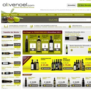 olivenoel.com: Premiere für Deutschlands ersten Onlineshop mit ausschließlich prämierten internation