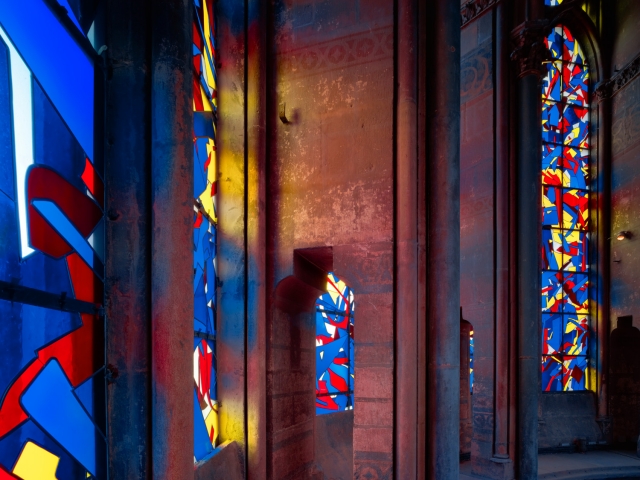 Abstrakter Dreiklang in Rot-Blau-Gelb Abstrakter Dreiklang in Rot-Blau-Gelb