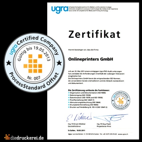 Druckqualität von diedruckerei.de mit PSO-Prüfsiegel ausgezeichnet Druckqualität von diedruckerei.de mit PSO-Prüfsiegel ausgezeichnet