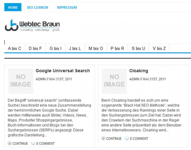 Suchmaschinenoptimierung und die Vokabeln verständlich gemacht  - das SEO-Lexikon von WebTec Braun e