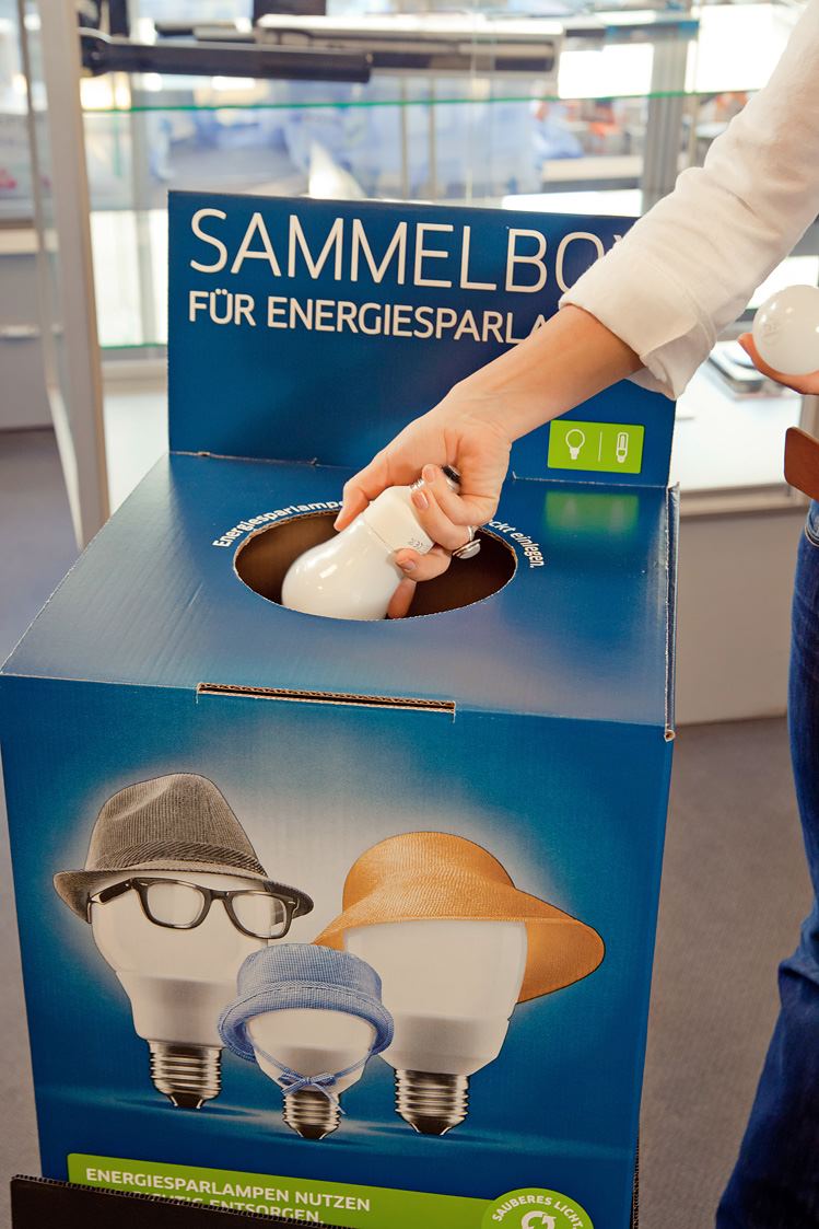 Lightcycle Sammelbox: Kostenlose Rückgabe von Altlampen bei dm Lightcycle Sammelbox: Kostenlose Rückgabe von Altlampen bei dm