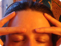 Stirnmassage Abyanga Stirnmassage Abyanga