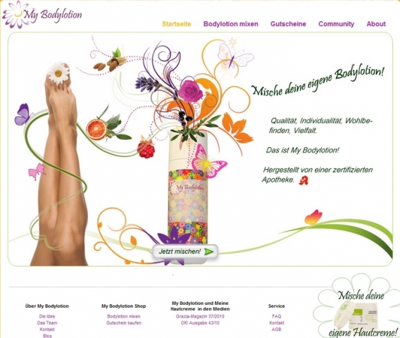 Individuelle Bodylotion ab sofort mit Cocktaildüften - Kreativ, einzigartig und exotisch