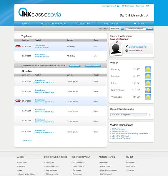 move:elevator launcht das neue Intranet der IKK classic