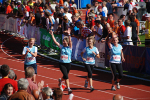 Das Bella-FONTANIS-Frauenlaufteams beim LBS-Halbmarathon des Baden-Marathons 2010