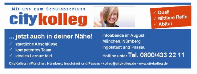 Mit dem CityKolleg zum Schulabschluss - Die zweite Chance erstklassig nutzen Mit dem CityKolleg zum Schulabschluss - Die zweite Chance erstklassig nutzen