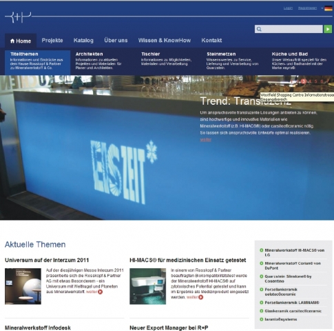 Rosskopf&Partner AG - Neue Homepage am Netz Rosskopf&Partner AG - Neue Homepage am Netz