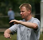 Trainer Dieter Möller beim Training